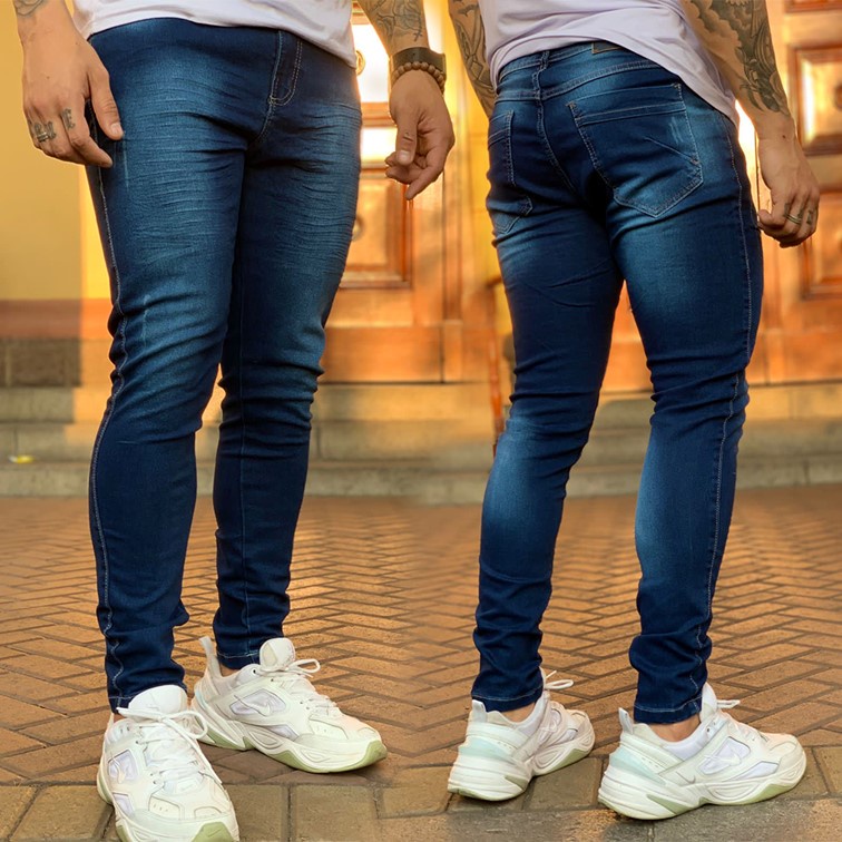 MANAL JEANS Calça Jeans Masculina Skinny Veste Perfeitamente Lycra Com Elastano Revenda Tecido de primeira linha Direto Da Fábrica REF002