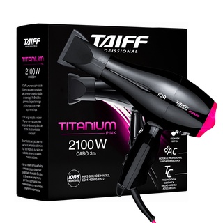 Secador Profissional Titanium Pink 2100W Taiff