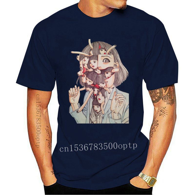 Roupa Homem Manga Junji Ito Camisetas Shintaro Kago Girl Tees 3D Camiseta De Impressão Casual ?