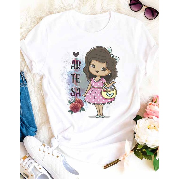 Camisa Camiseta Artesã / Camisa Artesã / Camisa 100% Poliéster / Camisa Branca / Camisa Poliéster / Camisa Estampada