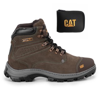 Kit Bota Caterpillar 2189 Castanho + Meia cat em Promoção na