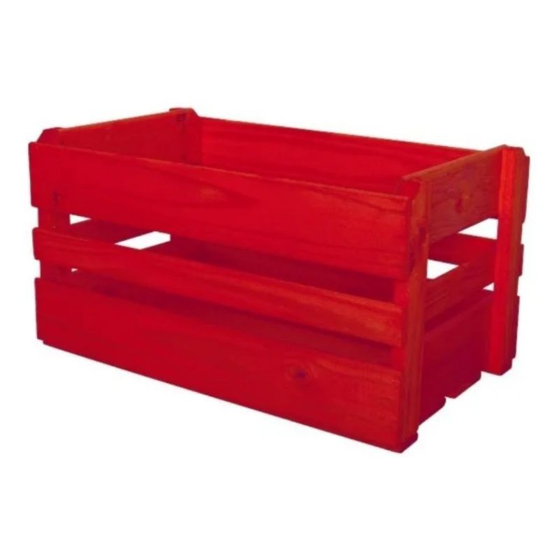 Caixa Caixote De Fruta De Madeira Feira Decoração presente G 45x30x27 em Oferta na Shopee