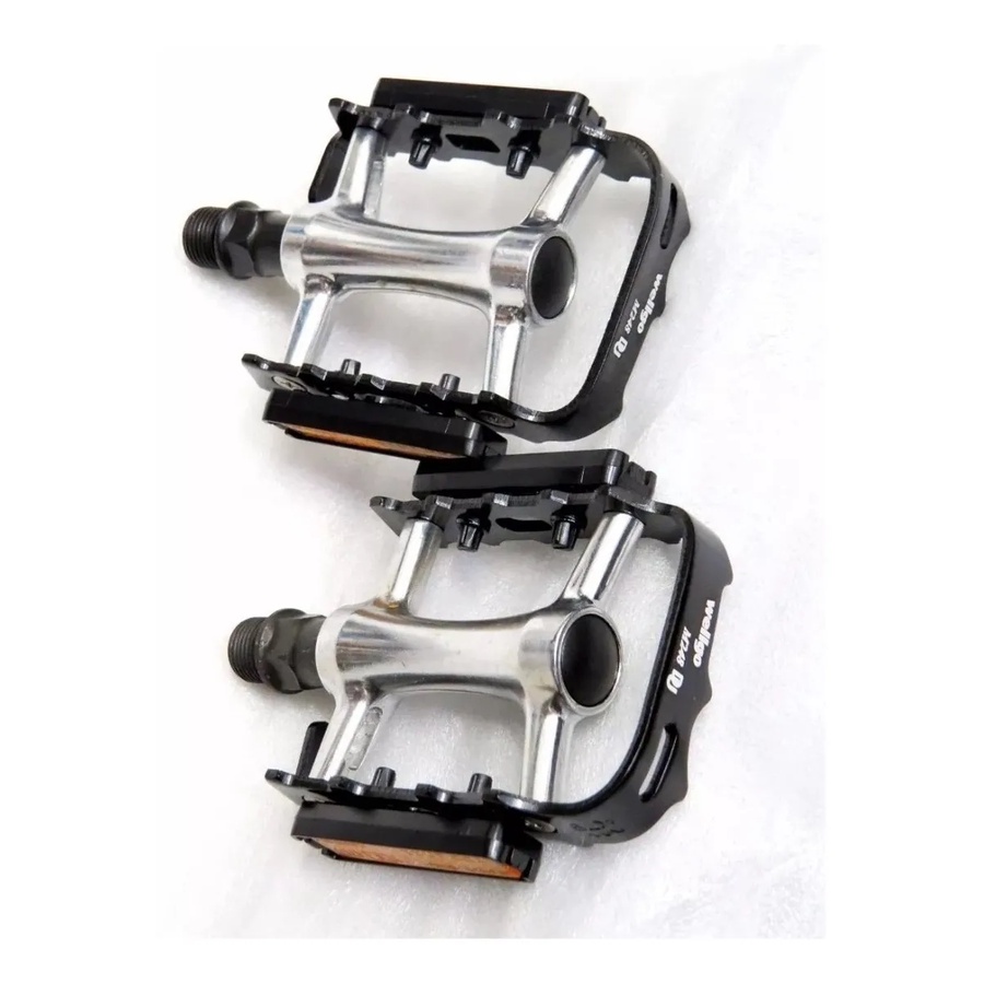 Par Pedal Bicicleta Mtb Wellgo Alumínio M248 Plataforma Com Refletores