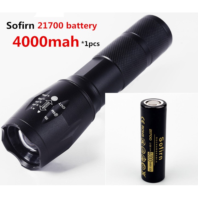 Lanterna Recarregável De Zoom Com Sofirn 21700 4000mAh Bateria 40A 3.7V 10C Descarga De Lítio 21700 Baterias De Alta Drenagem Para em Oferta na Shopee