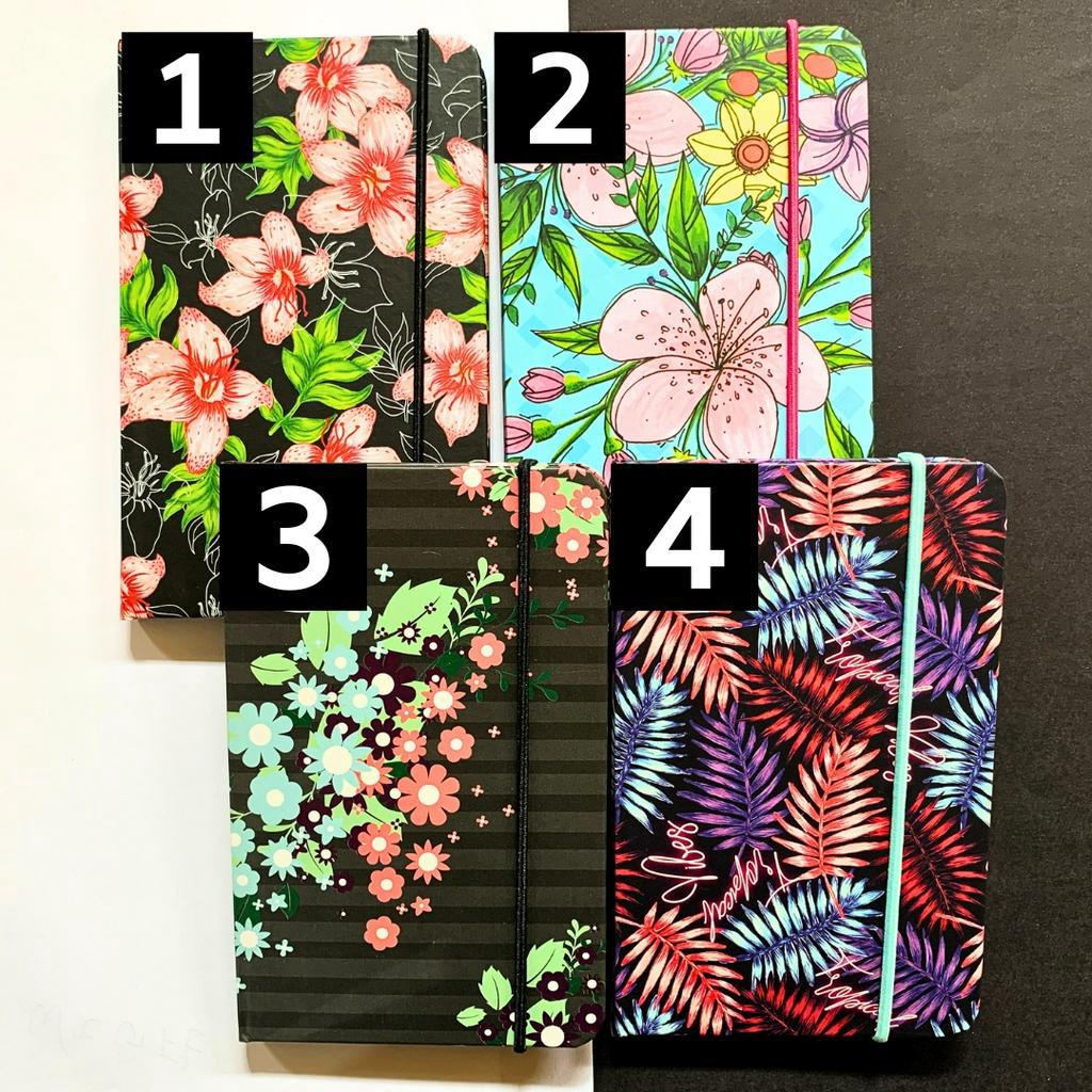 Bloco de Anotação Capa Dura Floral 80 Folhas Sem Elástico - Win Paper/ WX Gift