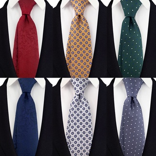 Moda Novas Gravatas De Gravata Masculina 8CM Jacquard Woven Paisley Polka Dot Floral Festa De Casamento Pescoço