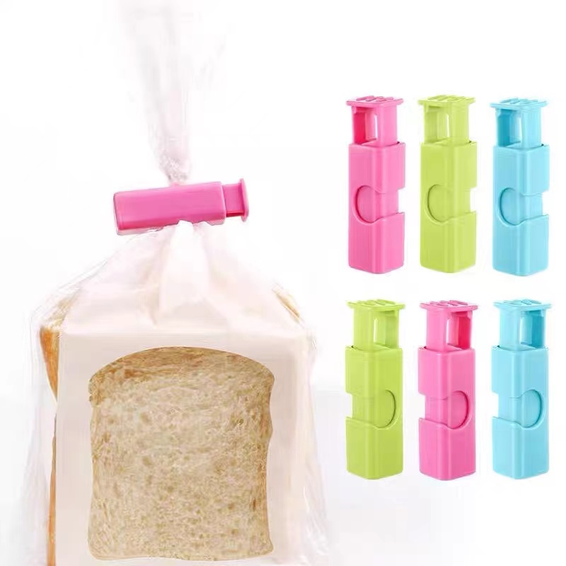 Kit 3pcsLacre Pregador De Embalagens Colorido Para Fechar Saco De Comida De Plástico Clipe de Vedação Selo Selador Braçadeira/Kit Lacre Alimentos Prendedor Embalagens