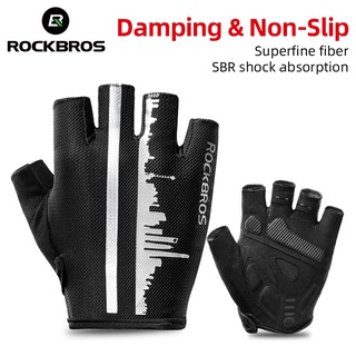 Rockbros Luvas De Ciclismo Anti-Derrapantes Respirável Unissex