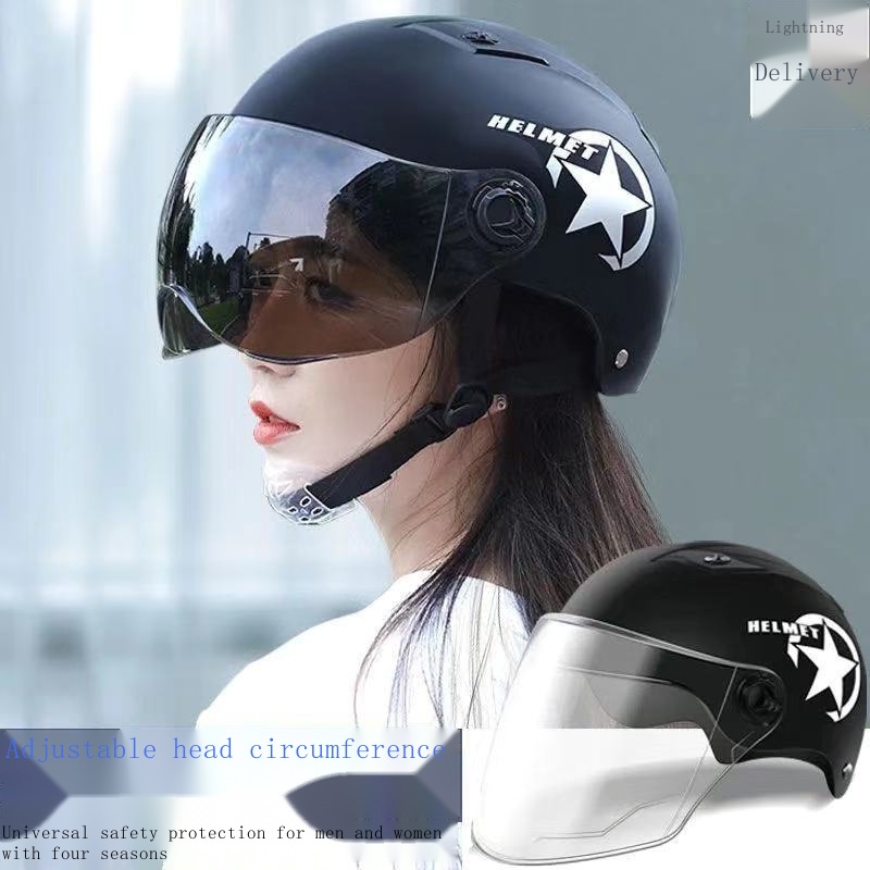 Harley Capacete Masculino E Feminino anti-Ronco De Verão Meio Elétrico De Motocicleta De Rede Vermelha Circunferência Da Cabeça a