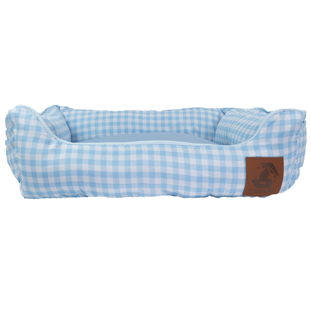 Cama Pet Caminha Resistente Para Cachorro E Gato Vichy Azul - 88x75 Tamanho M