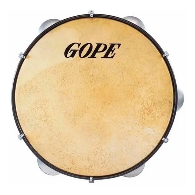 Pandeiro Gope 10 Pol. 631pea Pele couro Madeira