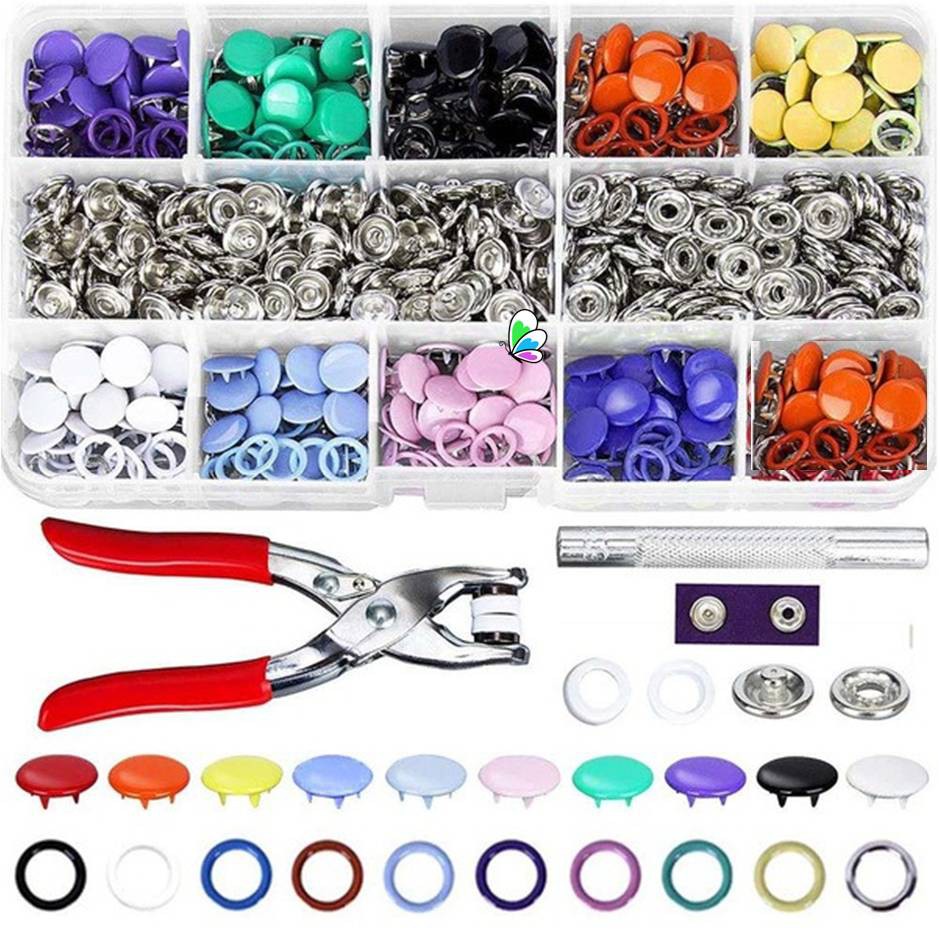 Alicate Para Pregar Botão De Metal De Pressão Roupa Kit Botões de Metal