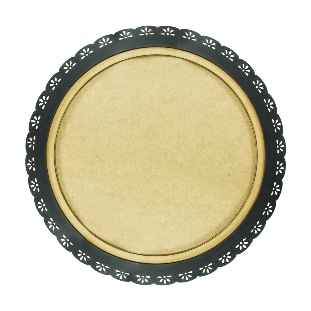 Bastidor de Madeira MDF com moldura Preta sem tarracha 10/15/20/25cm