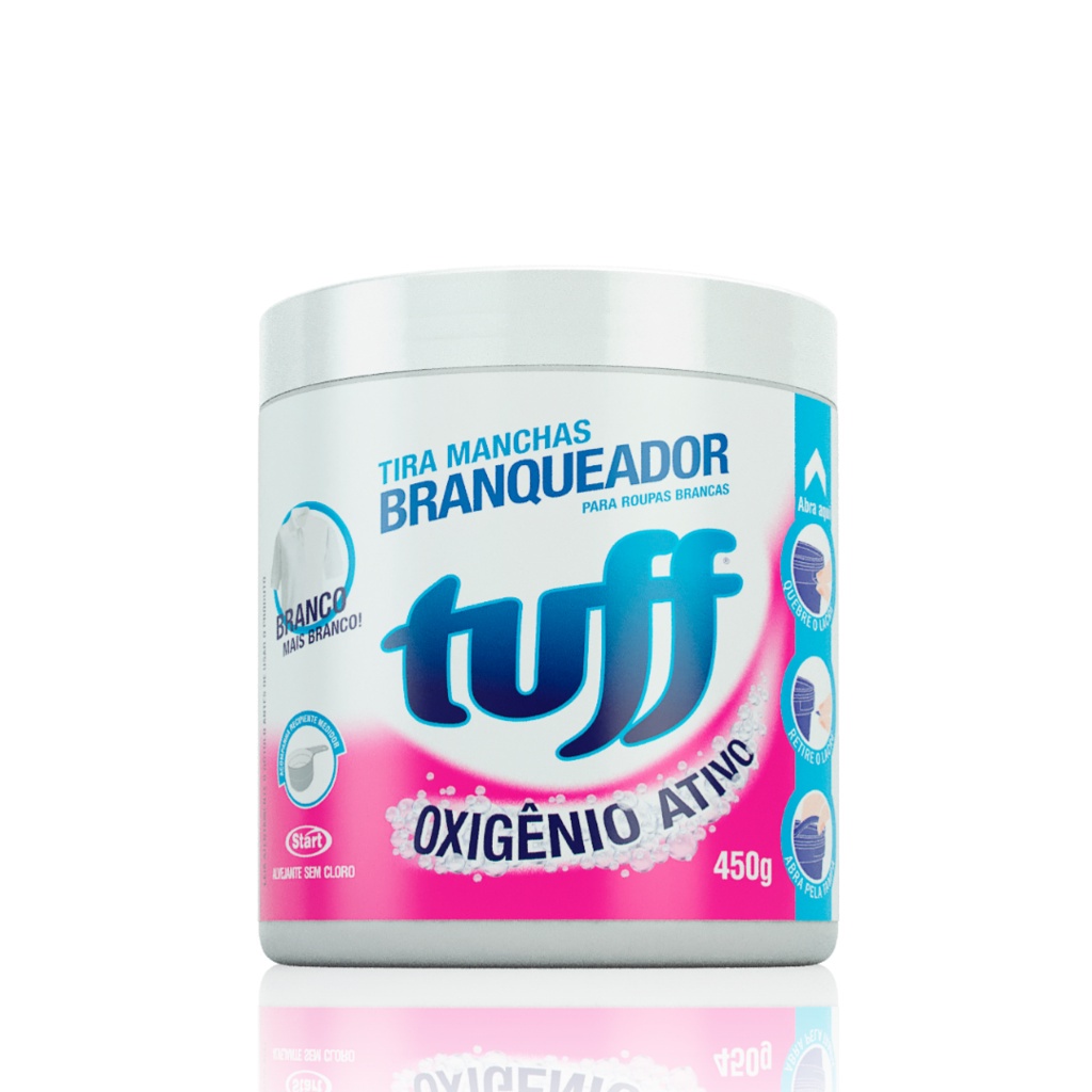 Branqueador Tira Manchas Para Roupas Brancas Tuff Start 450g | Shopee ...