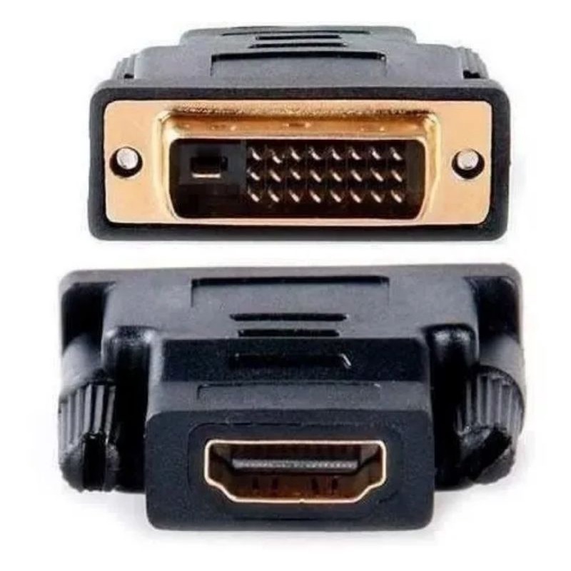2 Cabo Adaptador Hdmi X Dvi-d 24+1 Conversor Hdmi Femea