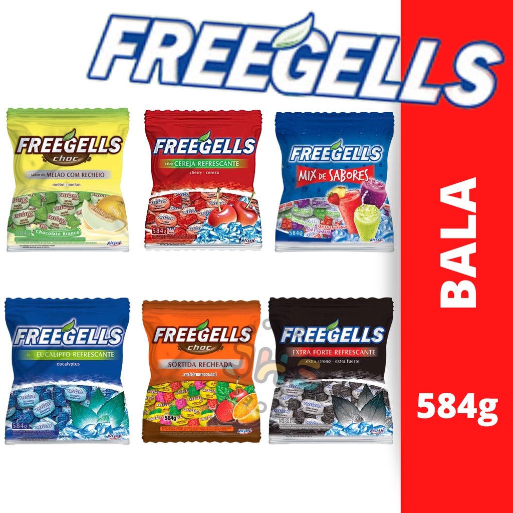 Bala Freegells 584g (Escolha o Sabor) | Shopee Brasil