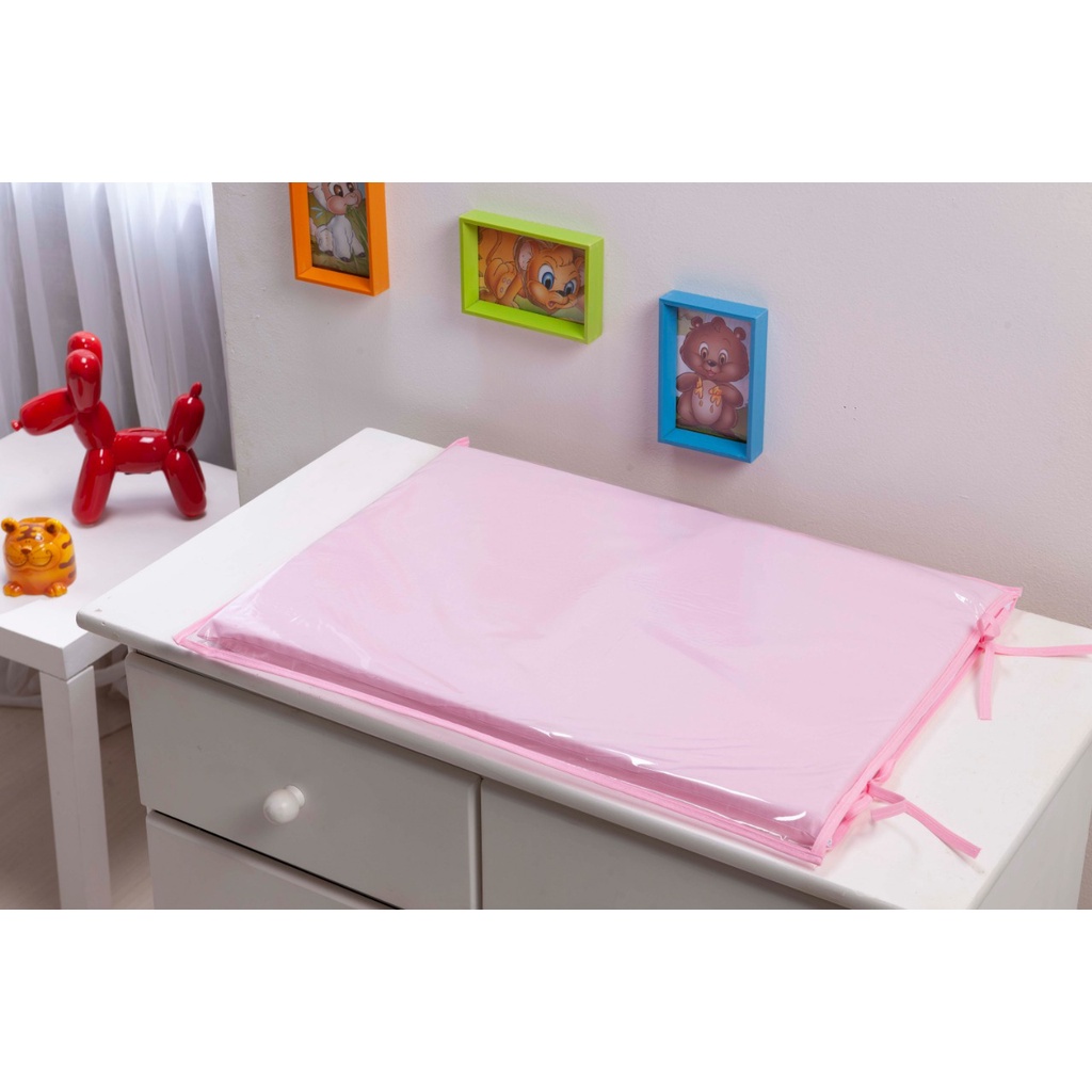 Trocador de comoda para Bebê Promoção Todo Rosa Bebe Quarto Menina com Espuma de Colchao