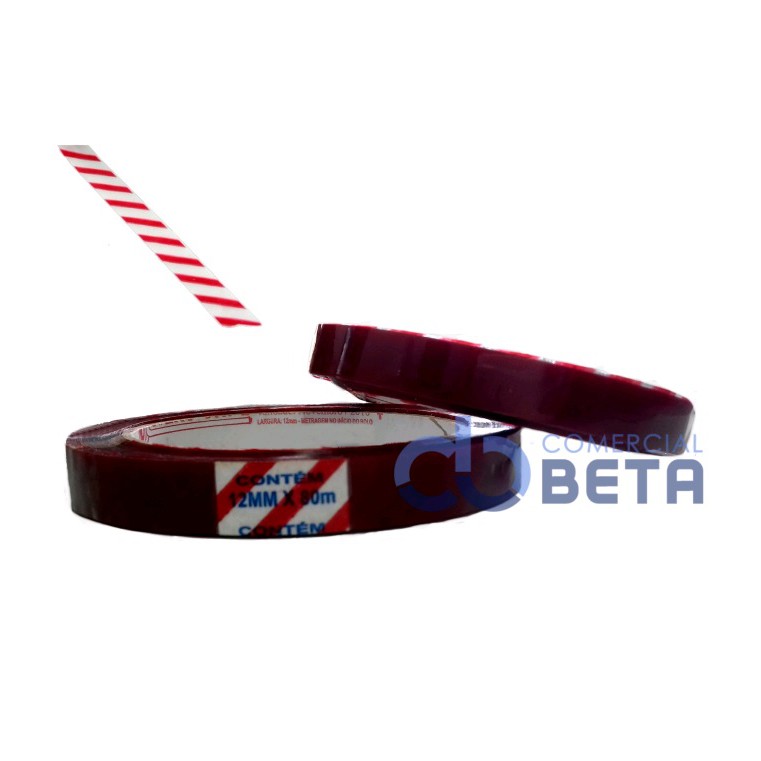 5 rolos Fita Zebrada Para Lacradora De Sacolas em Oferta na Shopee