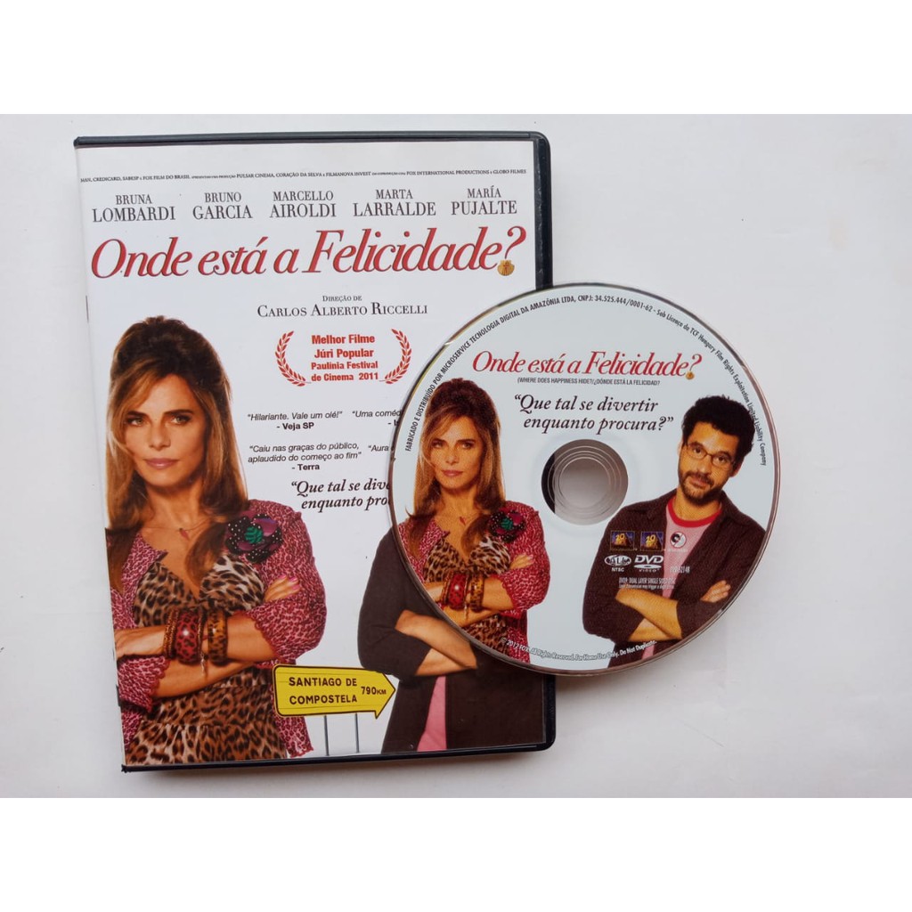 DVD Onde está a Felicidade? Original Seminovo Nacional Bruna Lombardi