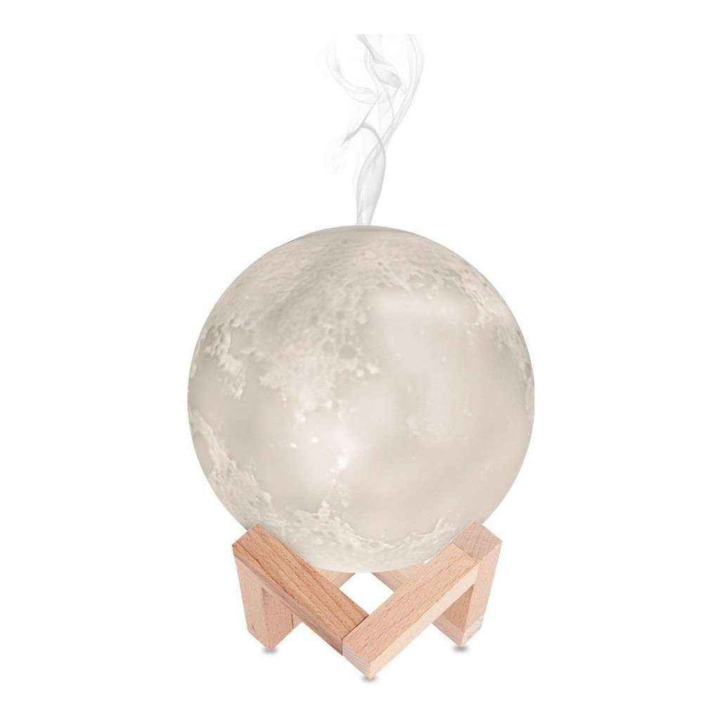 Luminária Decorativa Mesa Umidificador Lua Cheia Abajur 3d