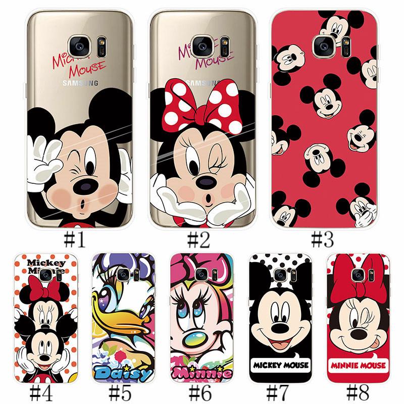 Samsung Galaxy S6 S6Edge S6Edge S7 Edge S8 S8 + Plus Capa De Silicone Para Telefone Mickey Minnie Bonito Invólucro Macio Com Padrão TPU
