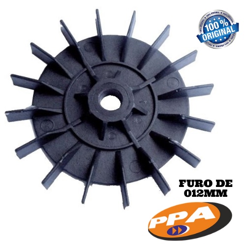 Ventoinha Para Motor De Portão Eletrônico Automatizador Ppa (FURO DE 012MM)  Produto 100% Original