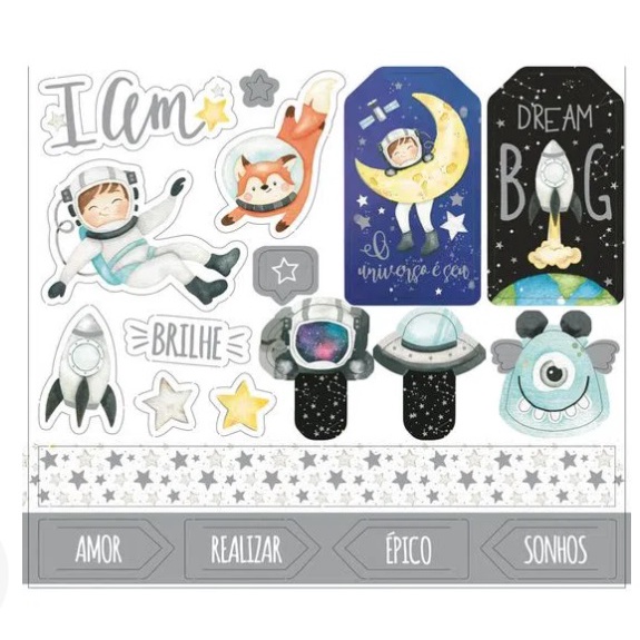 Recortes Die Cuts Ldch-008 Meu Universo 15,2x16cm Litoarte