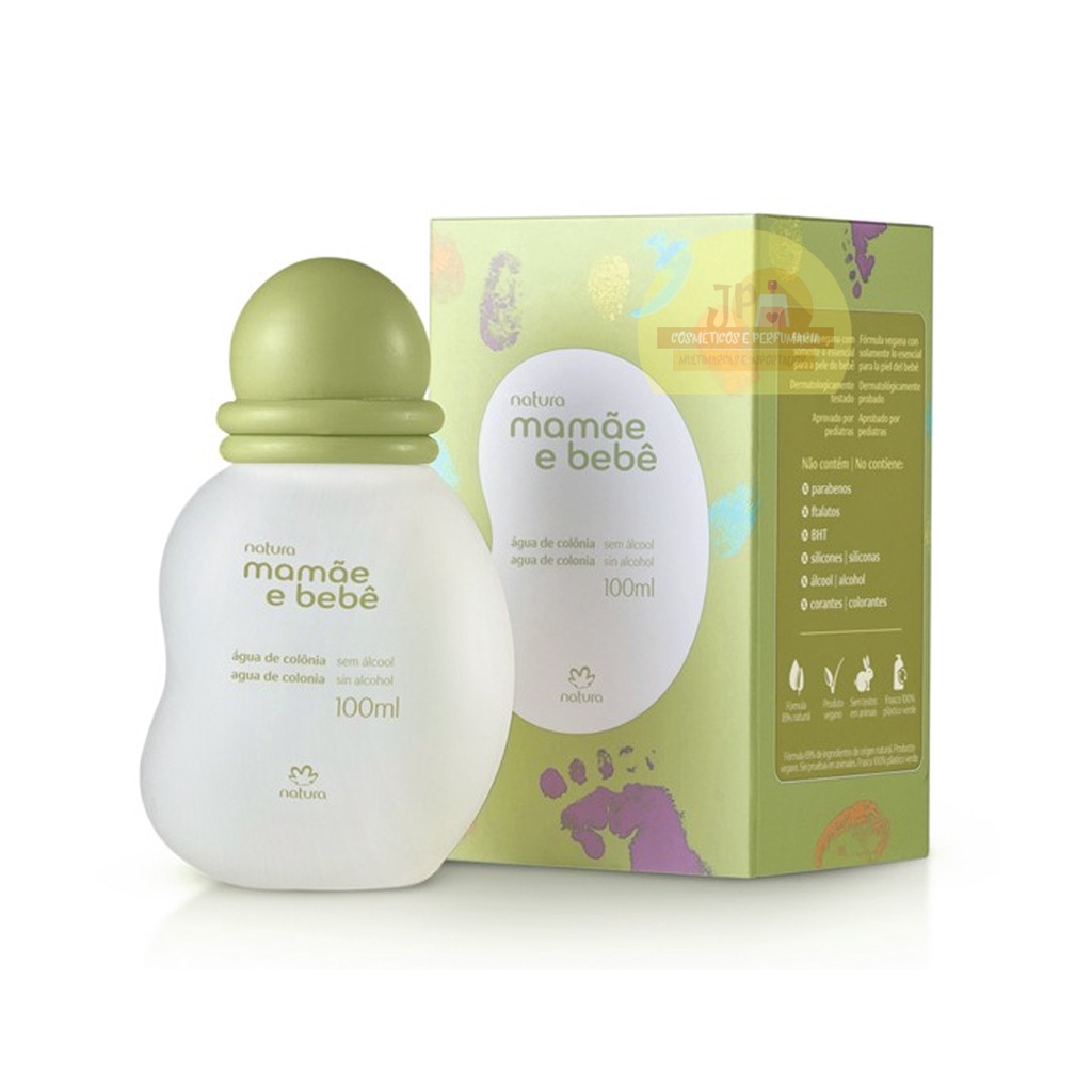 Natura Colônia Mamãe e Bebê 100ml Vegana Perfumação Suave Sem Álcool 99%  Ingredientes Naturais | Shopee Brasil