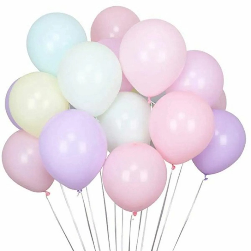 50 Unidades Balões Bexiga Candy Colors Tons Pastel - N° 5
