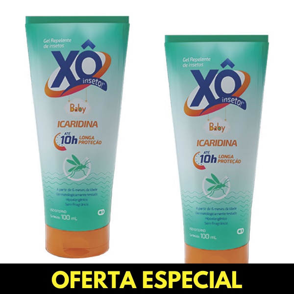 Kit com 2 unid - Gel repelente de insetos Xô Inseto Baby Icaridina Kids