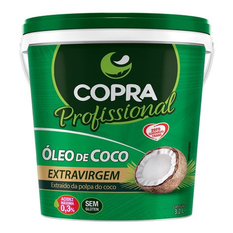 Óleo de coco extra virgem 3,2 litros Balde - Copra em Oferta na Shopee
