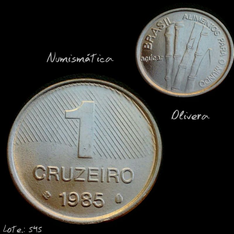Moeda antiga 1 cruzeiro 1985 FAO