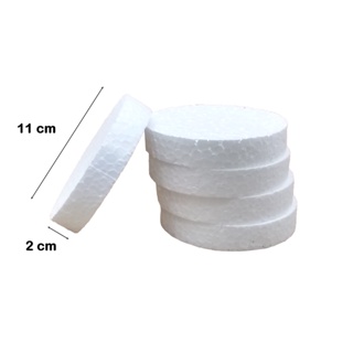 Disco De Isopor 11 Cm x 2 Cm Altura C/ 5 Un Base Bolo Fake em Oferta na Shopee