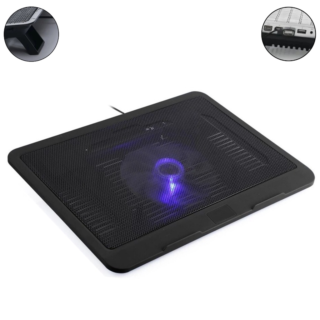 Cooler Notebook Suporte Mesa Base Resfriador Externo Com Led | Shopee ...