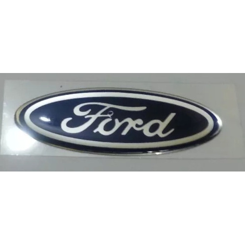 Emblema Volante Calota Ford 2,5 X 6,6 Cm Resinado + Emblema Chave