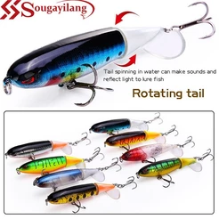 Sougayilang 1Pcs Popper Isca De Pesca Lápis Topwater Isca Artificial Rígido Iscas Enfrentar