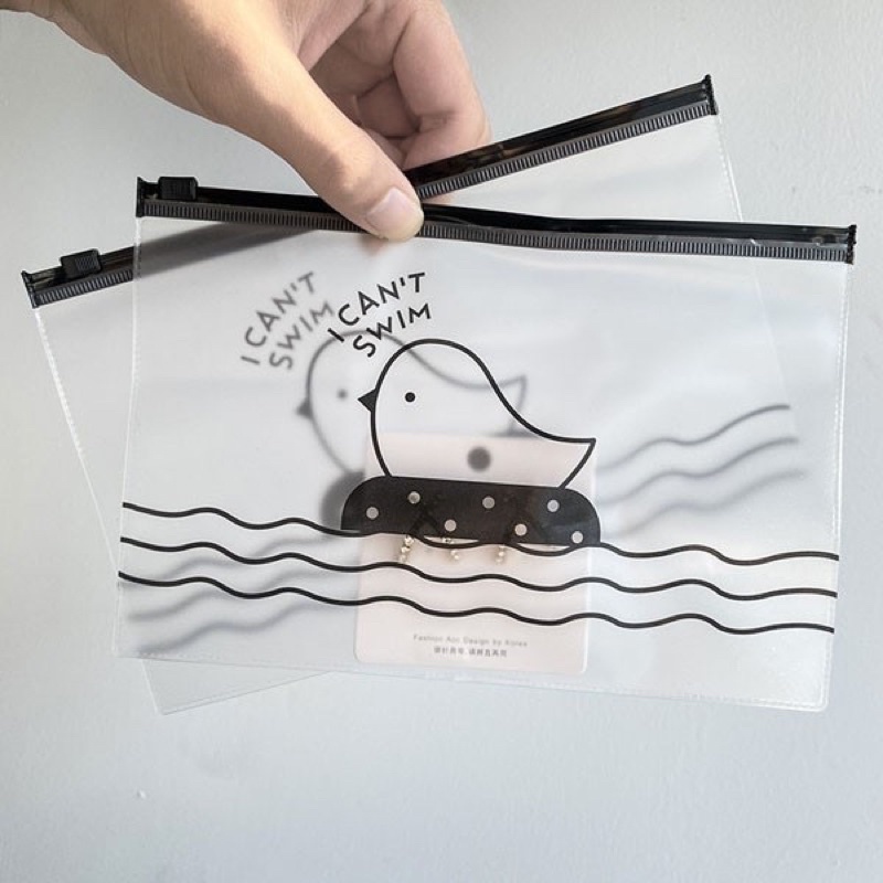 Saco Com Zíper zip lock Organizador Transparente Doff Lápis Caso Máscara Cosmética Recipiente De Dinheiro Multiuso Motiv