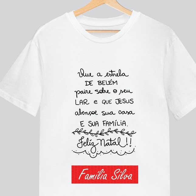 Camiseta Natal Família Sobrenome Crista Tshirt Unisex Vários Tamanho |  Shopee Brasil