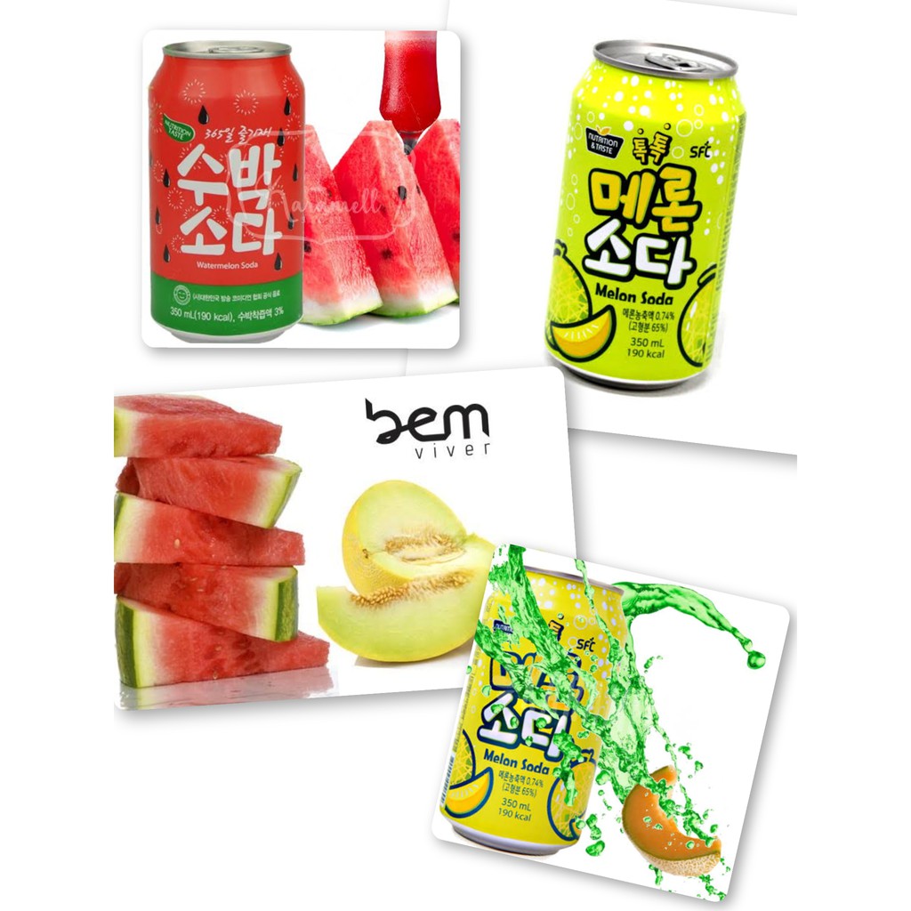 Kit 2 Refrigerante Coreano Melao Melancia 350ml Shopee Brasil