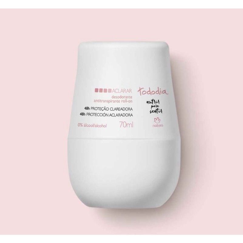 Natura Desodorante Feminino Natura  Roll on Aclarar Erva doce Sem perfume Macadamia Manga Rosa
