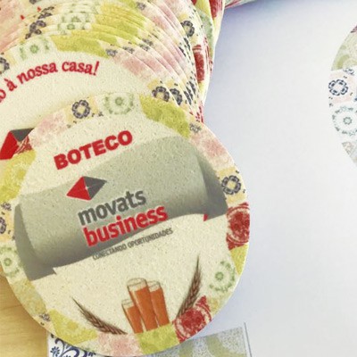Bolacha de Chopp REDONDA / Porta Copos REDONDO  Impressão 1 Lado Personalizado (Pedido mínimo 50 peças)
