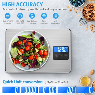 Balança De Cozinha Digital Tela De Vidro Recarregável Usb (3G - 15kg)