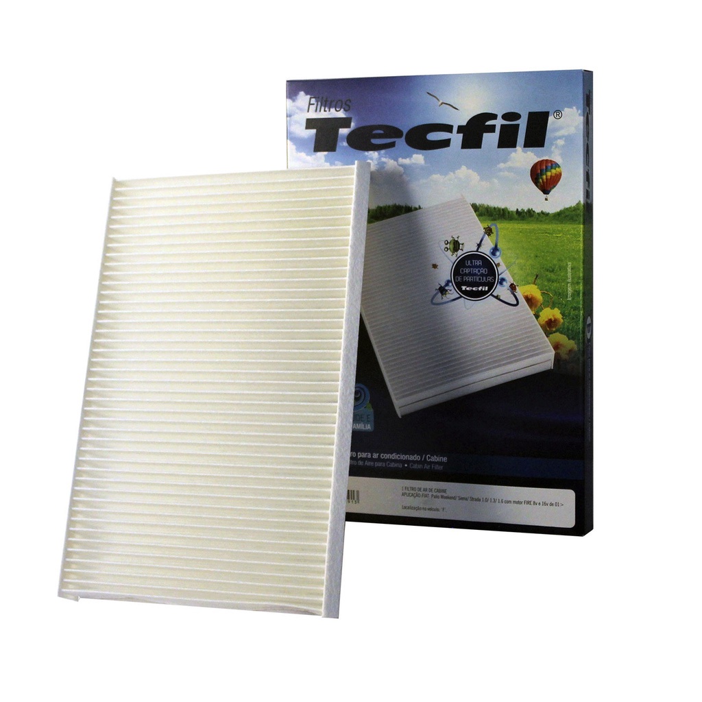 FILTRO AR CONDICIONADO FIAT PALIO IDEIA STRADA SIENA PALIO WEEKEND TAC STARK 1999 ATÉ 2020 TECFIL