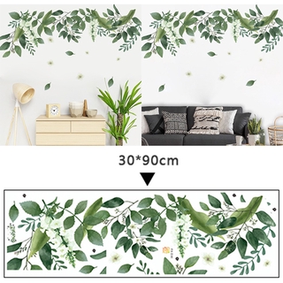 Adesivos De Parede Planta Tropical Folhas Padrão Casa Decalque Da Parede Da Sala Removível Rolo adesivo, verde, decoração, 30 * 90cm, quarto das crianças, sala de estar geral