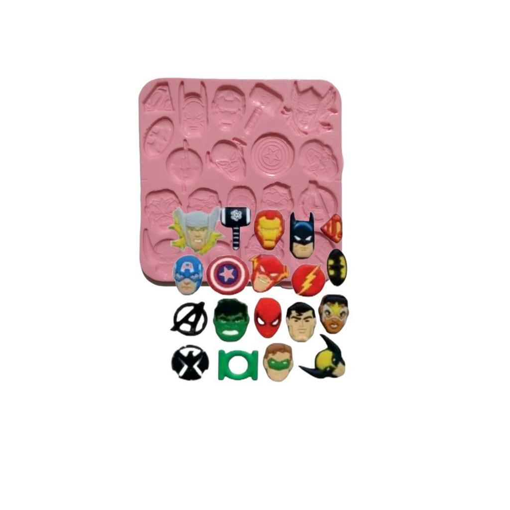 Molde De Silicone Heróis, Vingadores, Liga Da Justiça em Oferta na Shopee