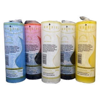 Kit 12 Velas De 7 Dias Coloridas 100% Parafina Pura 265g em Oferta na Shopee