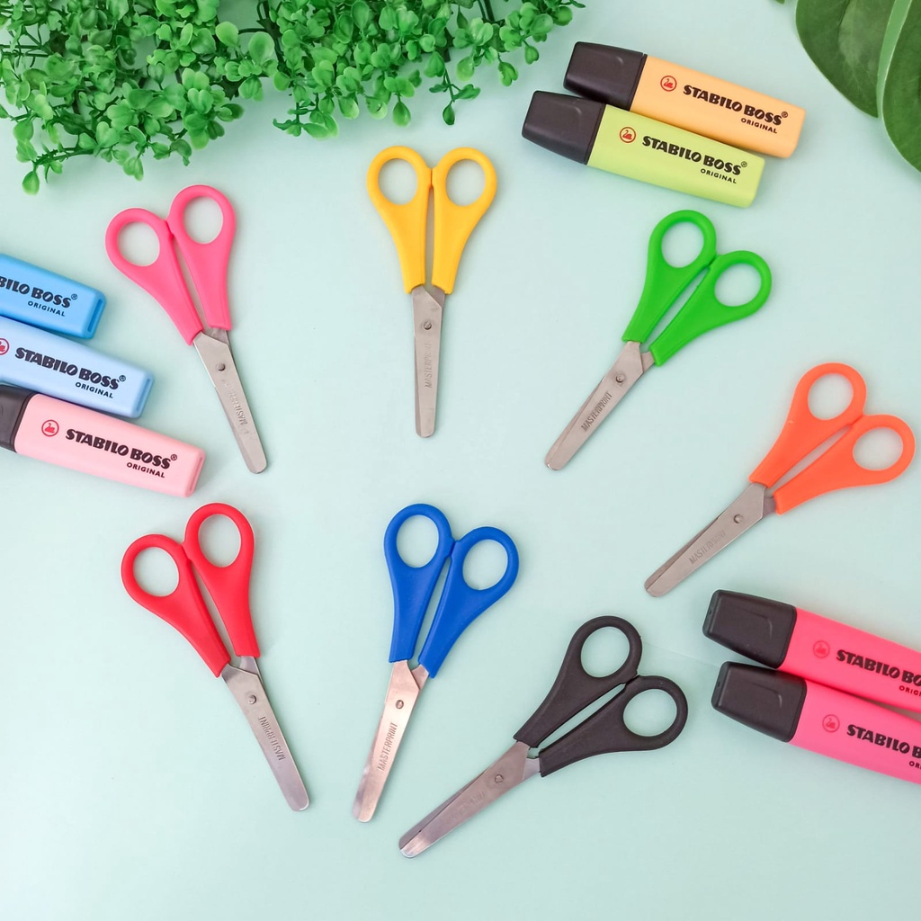 Tesoura Escolar Colorida 13 cm - MasterPrint em Oferta na Shopee