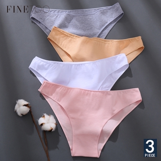 FINETOO 3 Pçs/Set M-XXL Calcinhas De Algodão Mulheres Lingerie Mulher Roupa Interior Sexy Femme Calcinha Meninas 7 Cores Sólidas