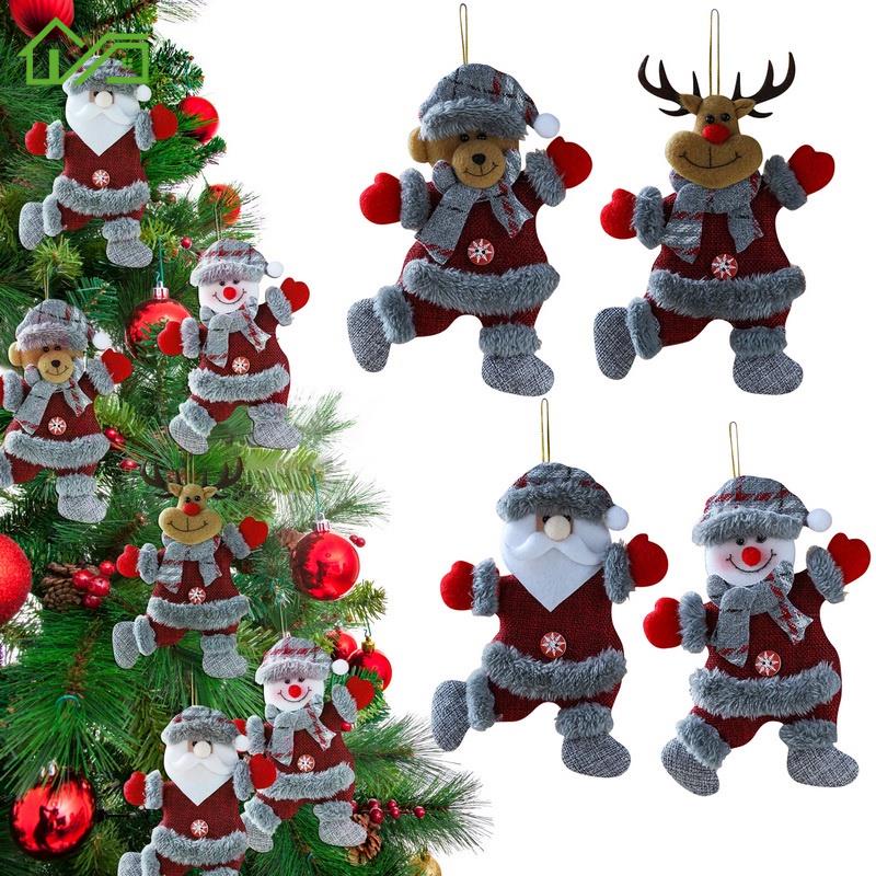 Novo Natal Fofo Papai Noel Urso Elk Decorações Janela De Árvore Decoração /  Enfeites Para Arvore De Natal | Shopee Brasil