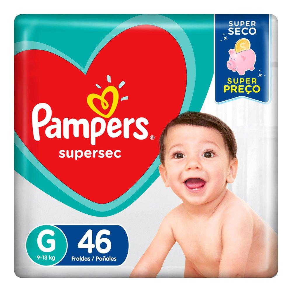 Fraldas Pampers Supersec G 46 unidades - Mom & Baby